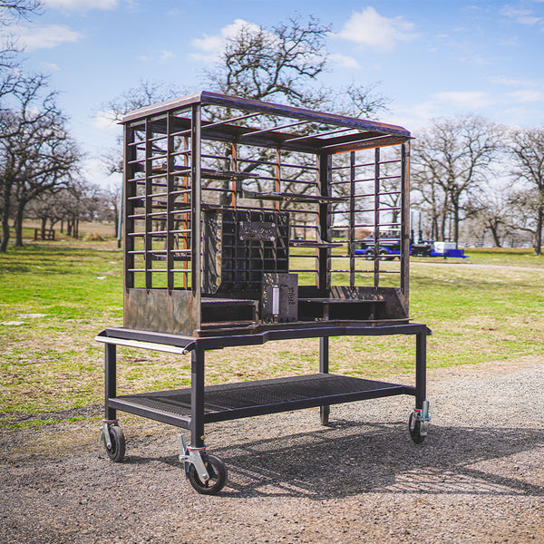 Live-Fire BBQ grill. 