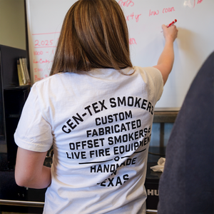 White tee shirt for BBQ. 