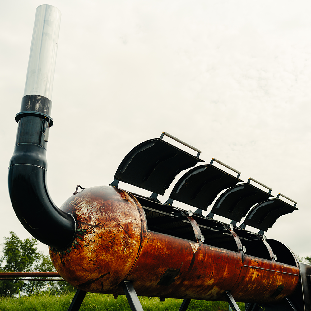 1000 Gallon Offset Smoker Raw on Skids – Cen-Tex Smokers