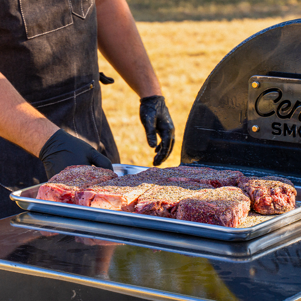 The best seasoned steaks for a backyard bbq in Texas. 